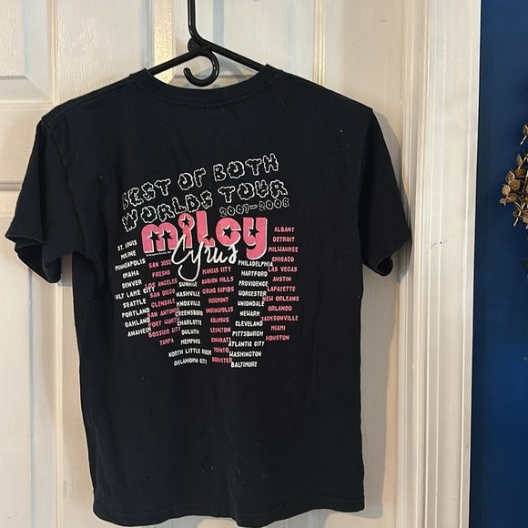 Vintage Miley America Singer Tour 2001-2008 Short Sleeve Tshirt Childs Sz Large - Picture 5 of 7